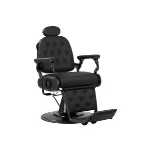Cadeira de Barbeiro Francesco Gabbiano Preta Com Elevação Hidráulica