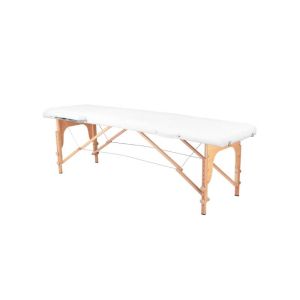 Tavolo da massaggio pieghevole in legno BALANCE a 2 segmenti bianco