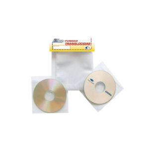Pack de 100 Pochettes pour CD-DVD Transparentes Non-Adhésives avec Rabat 3L pour Stockage Sécurisé