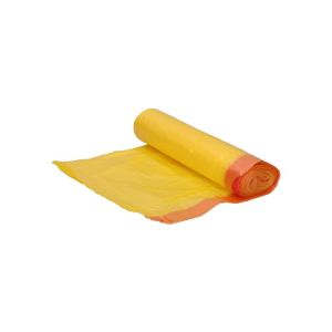 Bolsa Basura Doméstica Amarilla G-80, Autocierre, 55 x 60 cm (30 L)