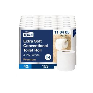 TORK Papel Higiênico Convencional Extrasuave, Branco T4