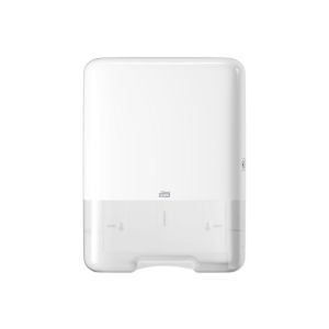TORK Dispensador para Toalla Plegada en V/C H3, Reduce el consumo, Blanco