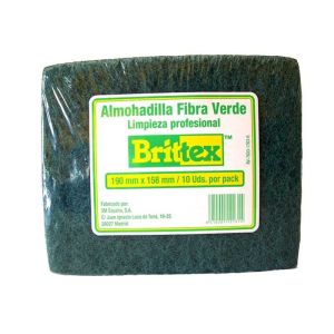 3M™ BRITTEX Almohadilla Fibra Verde 190 x 158 mm