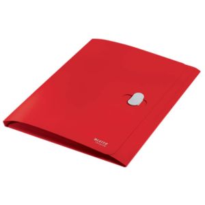 Carpeta Polipropilene con 3 Solapas, Chiusura a Clip Girevole A4 Rosso Leitz 46220025