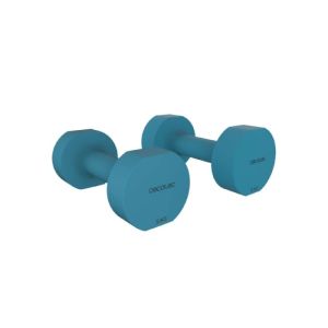Haltères Drumfit 2x5 kg recubrimiento neopreno antideslizantes CECOTEC