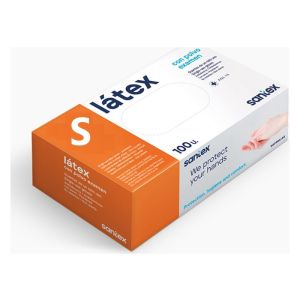 Luvas de Látex Brancas com Pó Santex 100 unid.