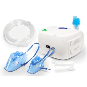 Portable nebuliser with compressor, continuous use