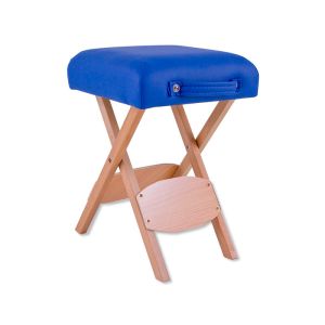 Tabouret pliant en bois avec revêtement sur assise