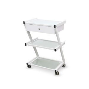 Esthetische trolley met lade en 3 planken