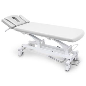 Stół do masażu hydrauliczny 2 segmenty z regulowanymi podłokietnikami