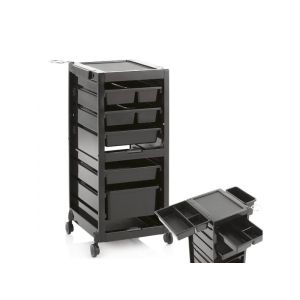 Carrello Parrucchiere Professionale con Appoggio Antiscivolo e Porta Phon