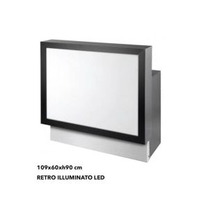 Banco Cassa Reception In Legno Retro Illuminato Led Per Estetista Centro Estetico Parrucchiere Spa Salone Di Bellezza Bancone