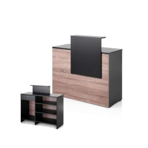 Banco Cassa Reception Nero E Marrone Per Parrucchiere Barbiere Centro Estetico Spa Benessere