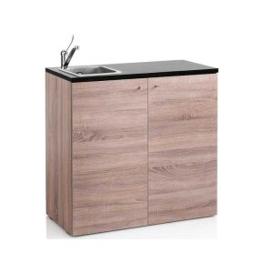 Mobile di Servizio con Lavandino per Parrucchiere e Centro Estetico Rovere-Wengè