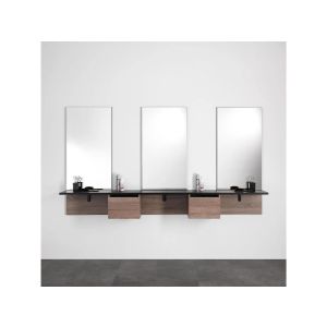 Arredamento Parrucchieri Tre Specchi Professionali e Due Cassetti