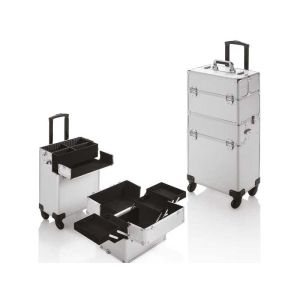 Trolley Estetista e Parrucchiere Professionale in Alluminio con Beauty Porta Attrezzi