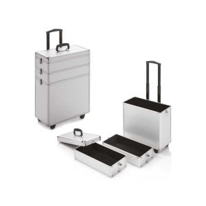 Trolley Estetista e Parrucchiere Valigia Porta Attrezzi in Alluminio