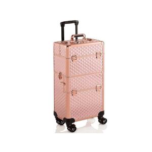 Trolley Professionale per Estetista e Parrucchiere Diamond Rosa Gold