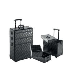 Trolley Estetista e Parrucchiere Professionale Pratico e Leggero Black