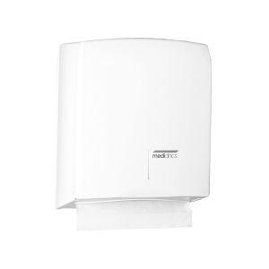 Paper towel dispenser in white epoxy paint steel