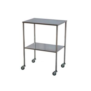 Guéridon en tube d'acier chromé