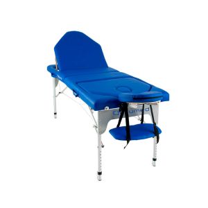 Lettino portatile in alluminio a doppio schienale 186 x 66 cm