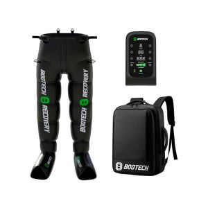 Calças de pressoterapia sem fios BT-PRO 6.0 com 6 câmaras, 46 níveis e 6 programas, para recuperação desportiva e bem-estar