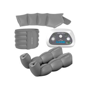 Kit de pressothérapie AIR 4 MED Bottes, ceinture et support pour les bras : 4 chambres, pour les jambes et les pieds fatigués