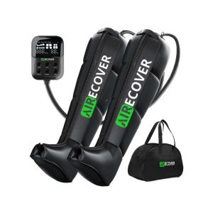 Dispositivo di pressoterapia domestico AIR PRIME, wireless e ricaricabile, per massaggio alle gambe e recupero muscolare.