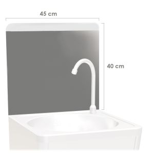 Wandschutz für Handwaschbecken 45 x 40 cm