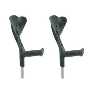 Paire de béquilles 2 unités en aluminium noires Evolution