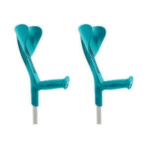 Paire de béquilles Evolution 2 unités en aluminium turquoise