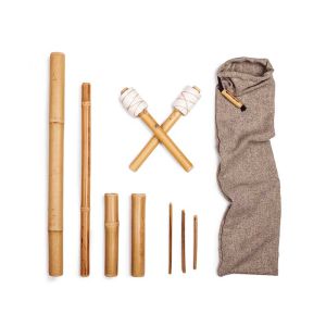 Kit Massaggio Bambù BAMBOOCOLIC per massaggio viso e corpo professionale, non trattato chimicamente, antibatteriche e antiossidanti, 9 sticks