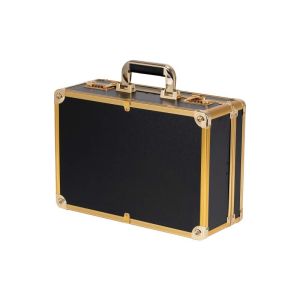 Valise de barbier et coiffeur POL-925 finition dorée avec compartiments