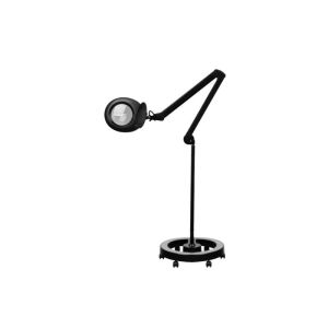 Lampada LED con lente 5D e stativo su 6 ruote POL-6025 (nero)