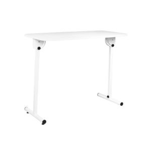 Mesa Dobrável Multiuso Alumínio com Tampo Laminado 100x50 cm Altura 78 cm