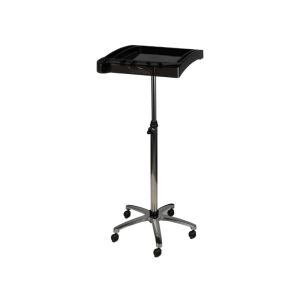 Plateau Gabbiano 265 noir pour coiffeur sur roulettes