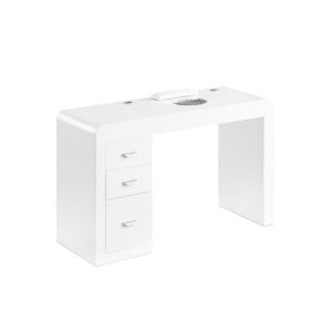 Manikürtisch 312 Weiß mit Staubabsaugung und 3 Schubladen