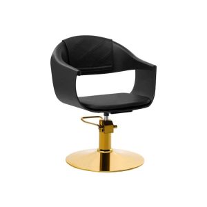 A364 Friseurstuhl Friseursessel Barberstuhl Barbersessel Tattoostuhl (Schwarz/Gold)