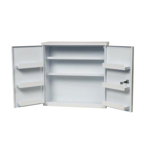 Armoire en acier 505/M compacte avec serrure et 3 étagères peint époxy
