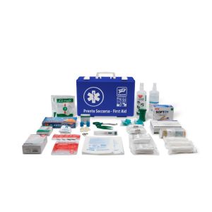 Kit de premiers secours Medic 2 HACCP valisette bleue avec accessoires stériles