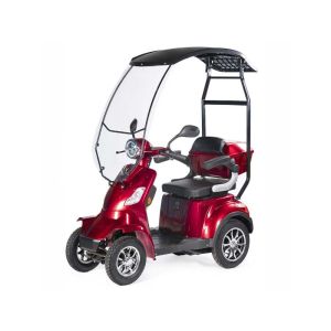 Scooter électrique pour PMR personnes à mobilité réduite avec bâche de protection VELECO FASTER 1000 watts homologable