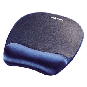 Alfombrilla con reposamuñecas para ratón Fellowes Memory Foam, azul oscuro