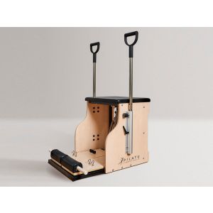 Cadeira combinada de Pilates com pegas, pedais e molas ajustáveis