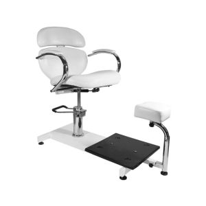 Poltrona Podologica Pedicure Professionale con Schienale Reclinabile e Poggiapiedi