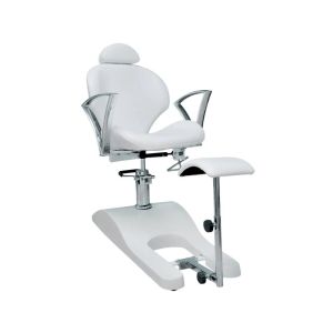 Poltrona Podologica Pedicure Professionale con Schienale Inclinabile e Poggiapiedi