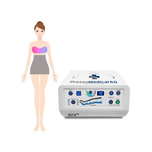 Pressoterapia médica MESIS PressoMedical 6.0 SIX6 com 6 câmaras de ar, 6 programas e tecnologia digital. Para uso profissional e doméstico.