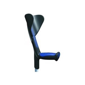Stampolina Advance in alluminio regolabile in altezza, bastone da passeggio inglese, impugnatura anatomica in gomma, blu