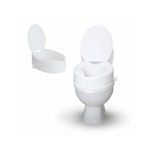 Höhenverstellbarer WC-Sitzer Titan 14 cm mit Deckel, ergonomisch und sicher