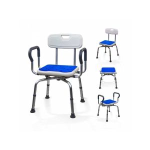 Tabouret de salle de bain réglable en hauteur, antidérapant, léger et robuste